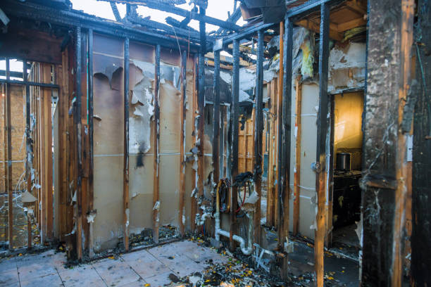 Professional Emergency Fire Damage Restoration technician working in Spring City, PA